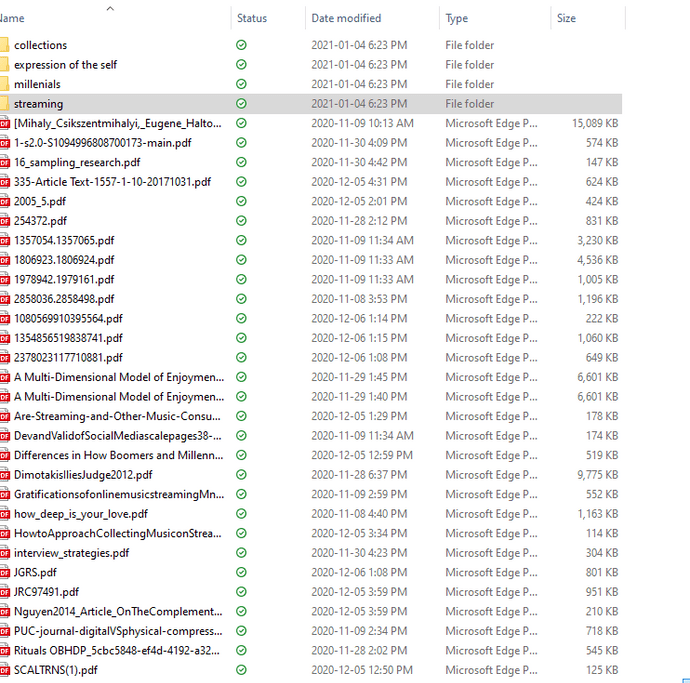 Folder Structure, work in progress